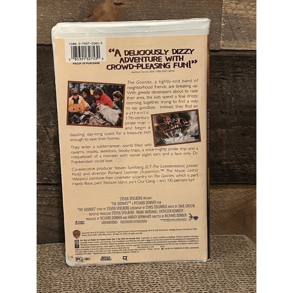 The Goonies (1985) VHS, 1994 Warner Home Video, Family Entertainment‎ Clamshell - Picture 4 of 7